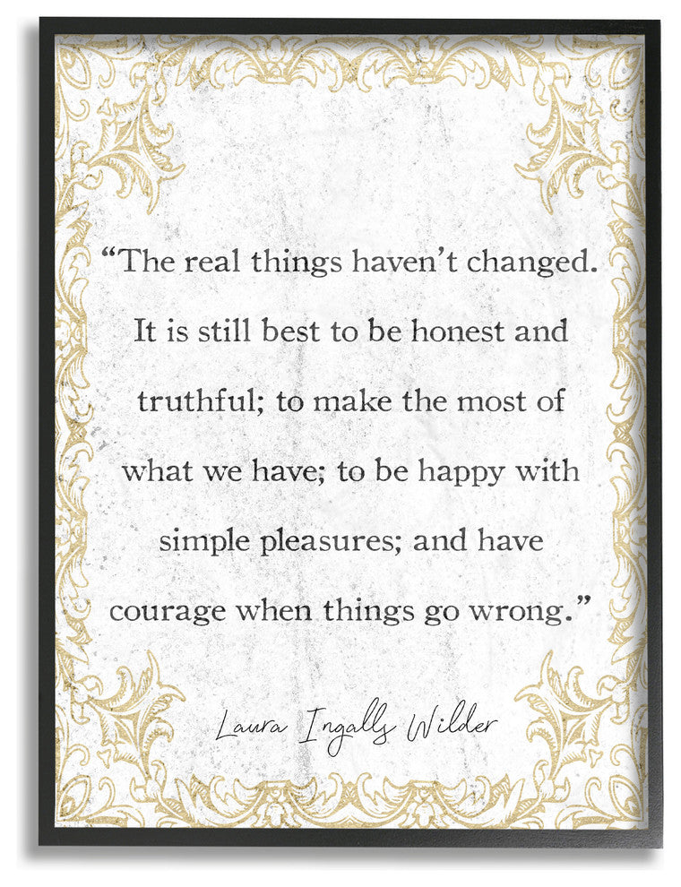 Real Things Havent Changed Foil Look, 11"x14", Framed Giclee Texturized Art