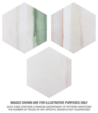 Matter Hex Canvas Bone Green Porcelain Floor and Wall Tile