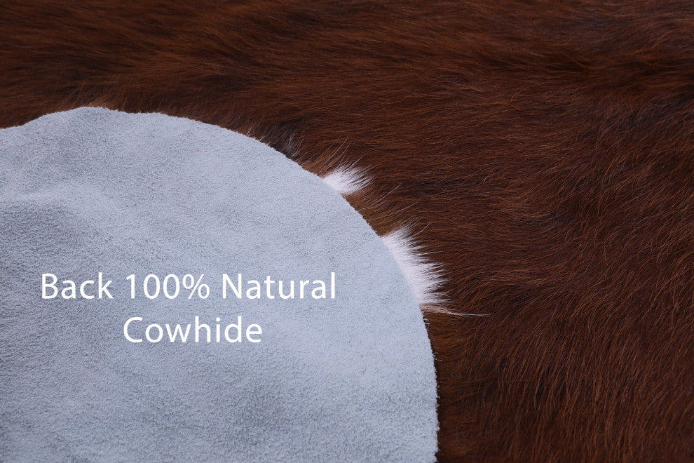 6' 11" X 6' 3" Natural Cowhide Rug C2268