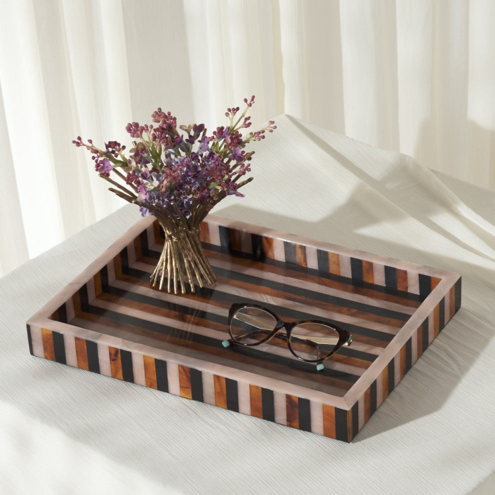 Safavieh Ina Tray, Black/Brown