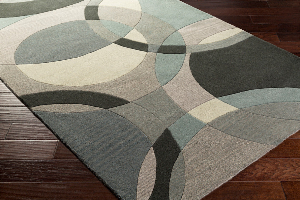 Surya Forum FM-7108 Modern Area Rug, Khaki, 10' x 14' Rectangle