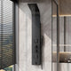 Eviva Mulino Black Aluminum Thermostatic Shower Massage Panel