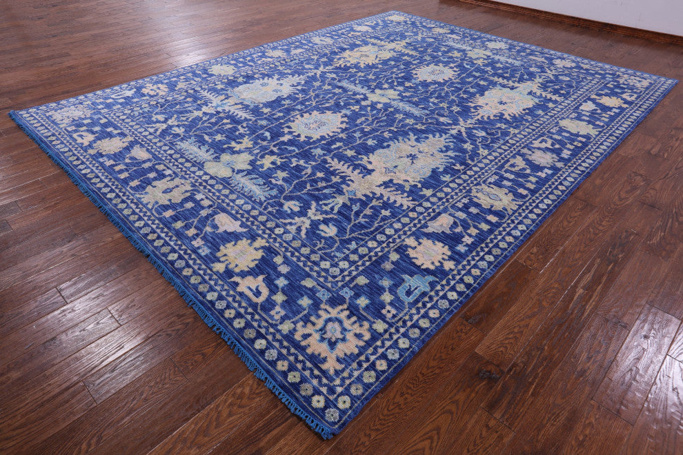 Turkish Oushak Hand Knotted Wool Rug 10' 3" X 13' 8" - Q13314