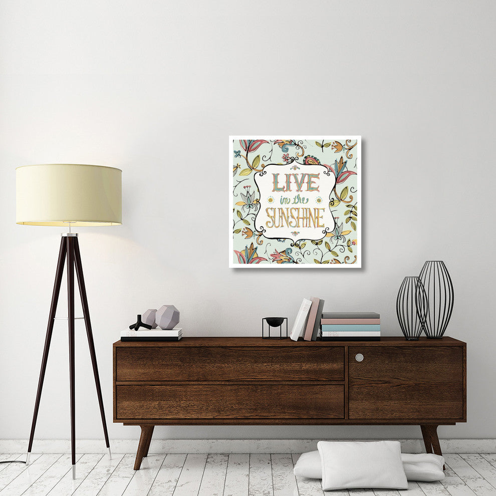"Peace and Paisley I" Digital Paper Print by Anne Tavoletti, 32"x32"