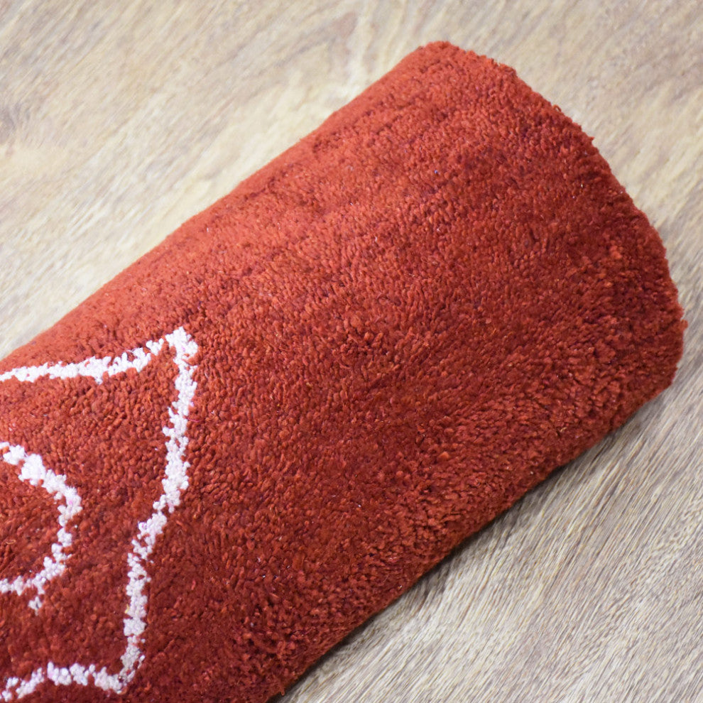 HAND KNOTTED LOOM SILK AREA RUGS-8'x10',Rectangle,Light Red White,Contemporary