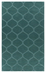 Mystica Contemporary Area Rug, Teal, 8' Round