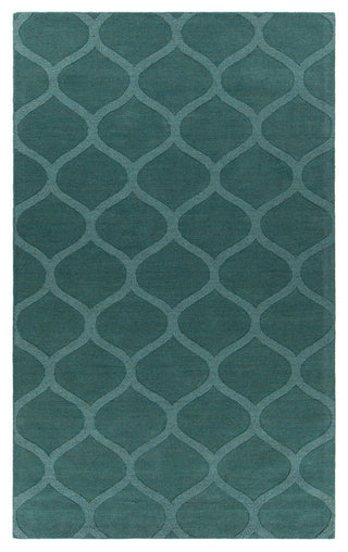 Mystica Contemporary Area Rug, Teal, 8' Round