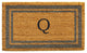 Periwinkle Border 24"x36" Monogram Doormat, Letter Q