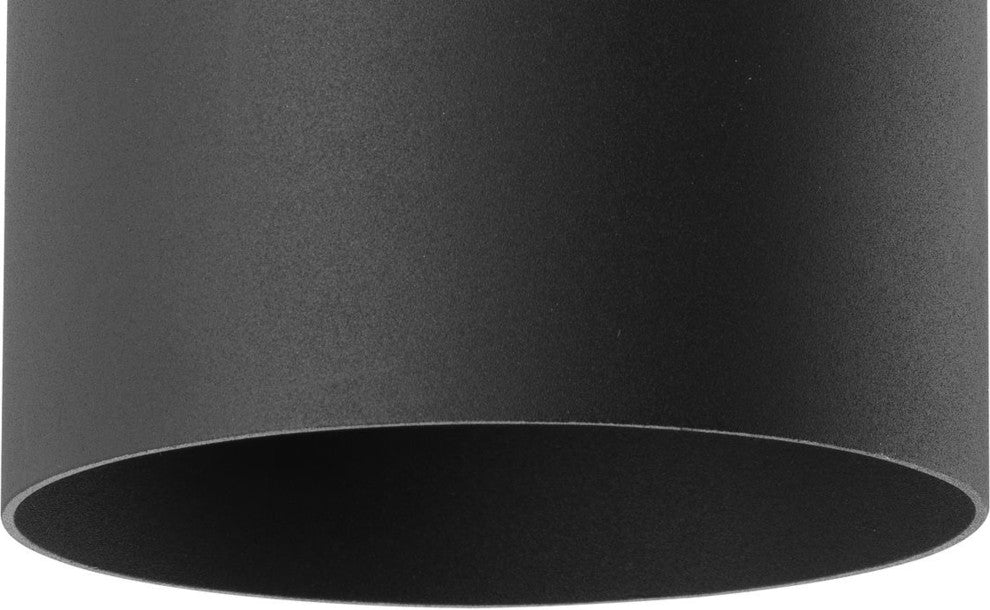 Progress Lighting 1-Light Wall Lantern Metal Cylinder, Black