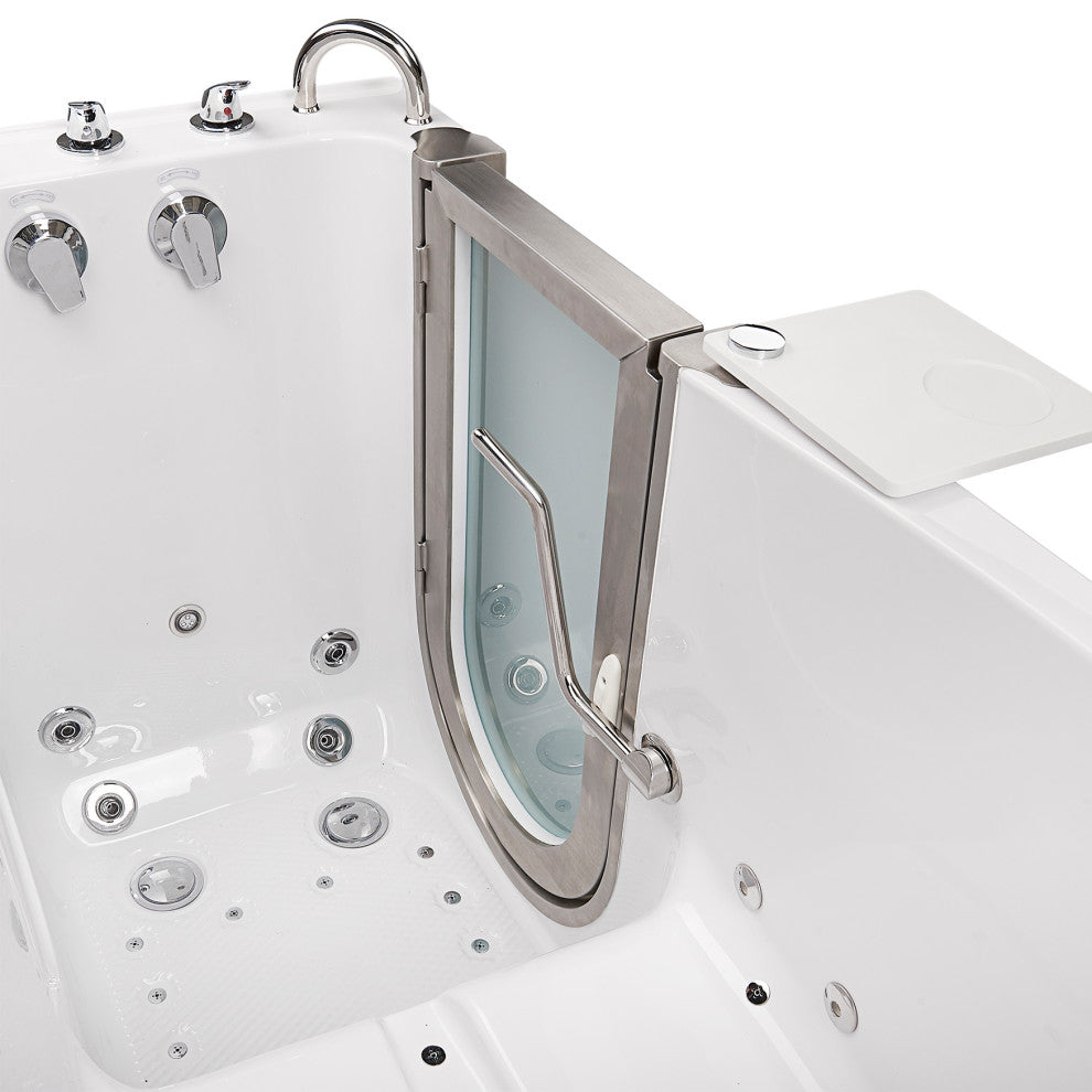 Ella Ultimate 30"x60" Acrylic Triple Massage Walk-In-Bathtub,Fast Fill Faucet
