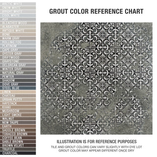 Antigua Deco Graphite Porcelain Floor and Wall Tile