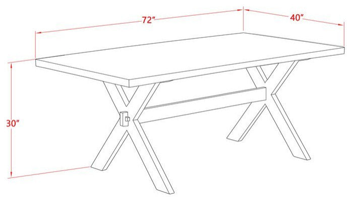7-Piece Set, 6 Chairs and Rectangular Table, Linen White