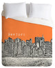 Deny Designs Bird Ave New York Orange Duvet Cover - Lightweight