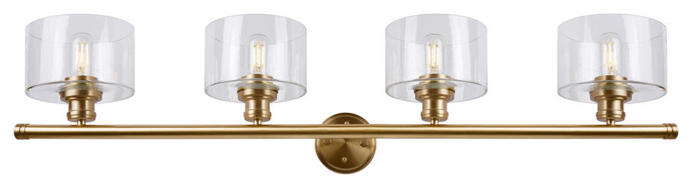 4-Light Bath Vanity Light, Soft Gold