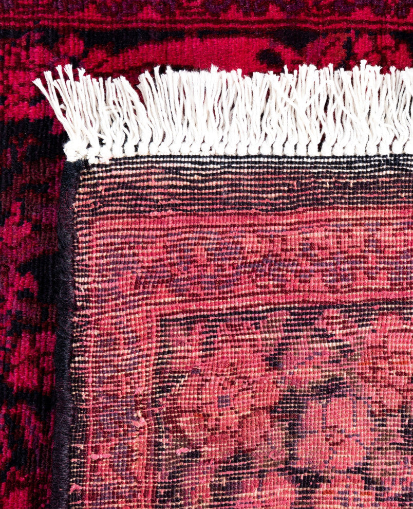 Overdyed One-of-a-Kind Hand-Knotted Area Rug Pink, 3' 1" x 5' 4"