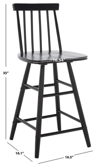 Safavieh May Wood Counter Stool, Black
