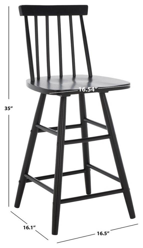 Safavieh May Wood Counter Stool, Black