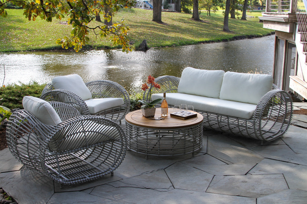 4-Piece Grey Lava Conversation Set