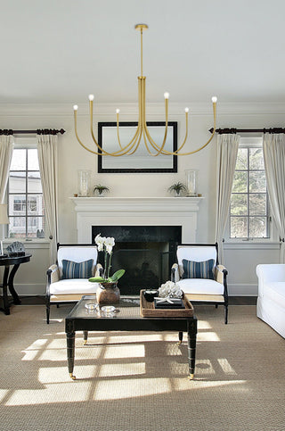 Home Living 55" Chandelier, Brass