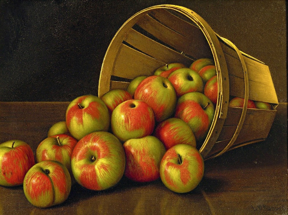 Overturned Basket Of Apples Accent Tile Mural Kitchen Bathroom Backsplash, 6"x8"