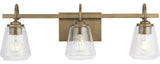 Martenne Collection 3-Light Modern Farmhouse Vanity Light, Aged Bronze