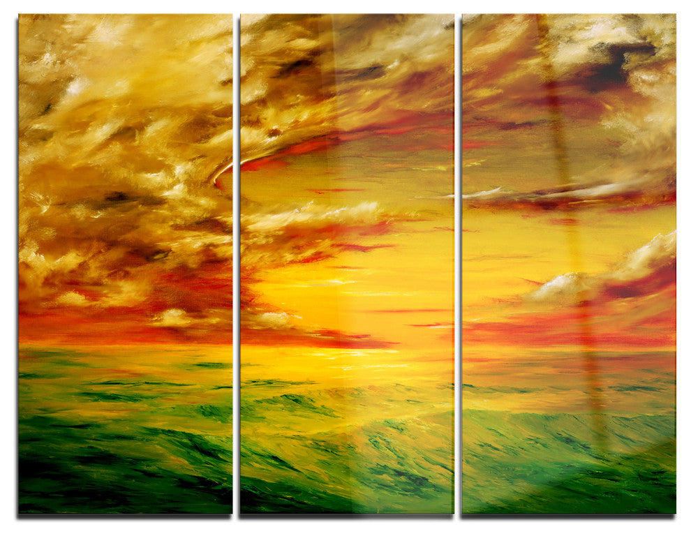 "Santa Rosa California" Metal Wall Art, 3 Panels, 36"x28"