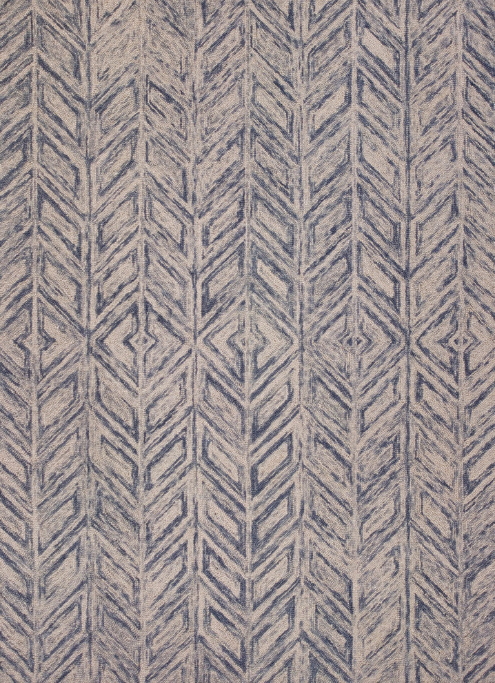 Gramercy 1611 Blue Heather Herringbone Rug, 8'x10'