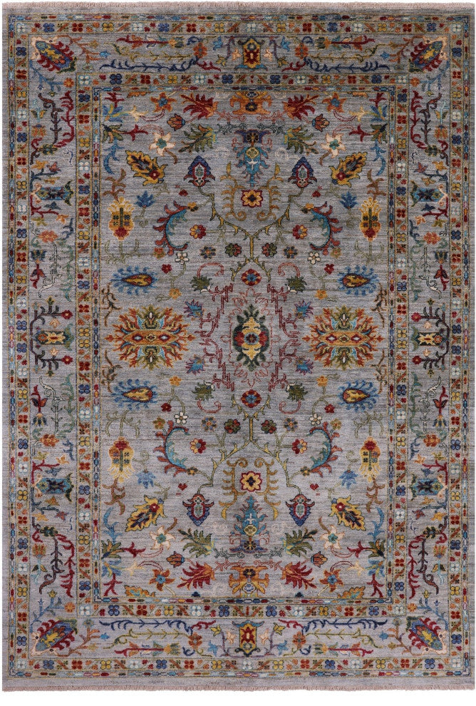 Hand Knotted Persian Tabriz Rug 5' 7" X 8' 2" Q10576