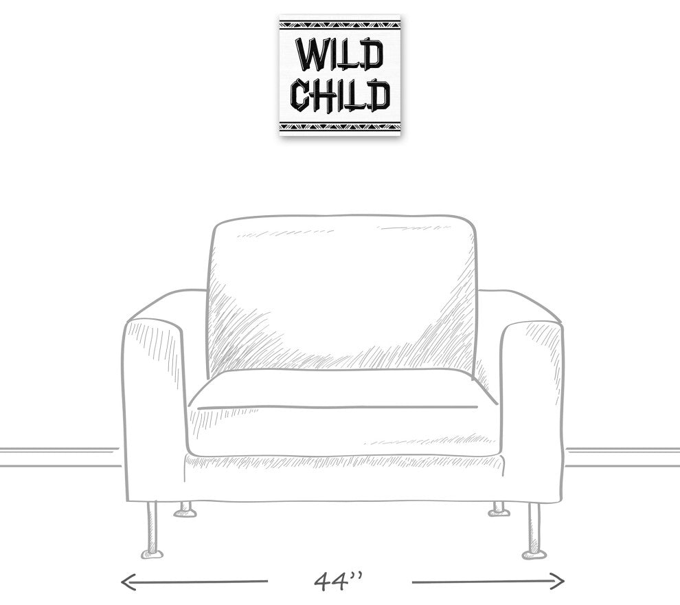 Wild Child 12x12 Canvas Wall Art