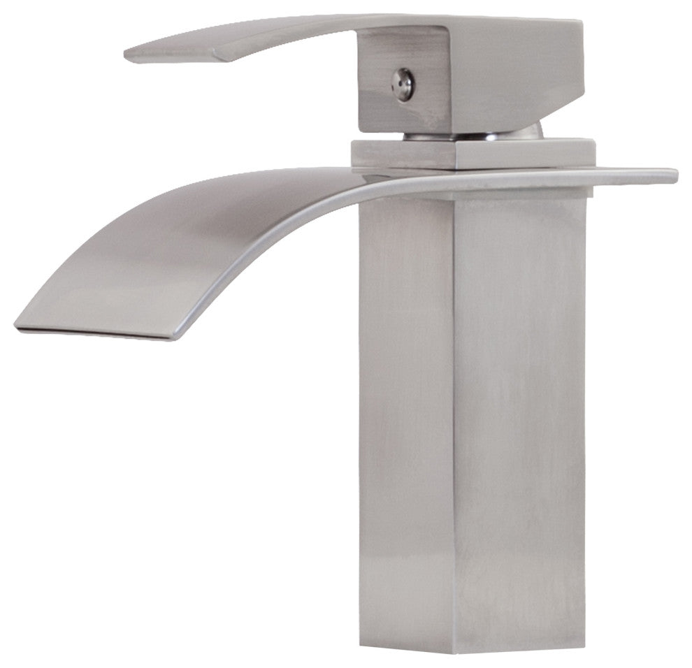 Novatto Remi Single Lever WaterSaver Bathroom Faucet, GF-136SWS, Brushed Nickel