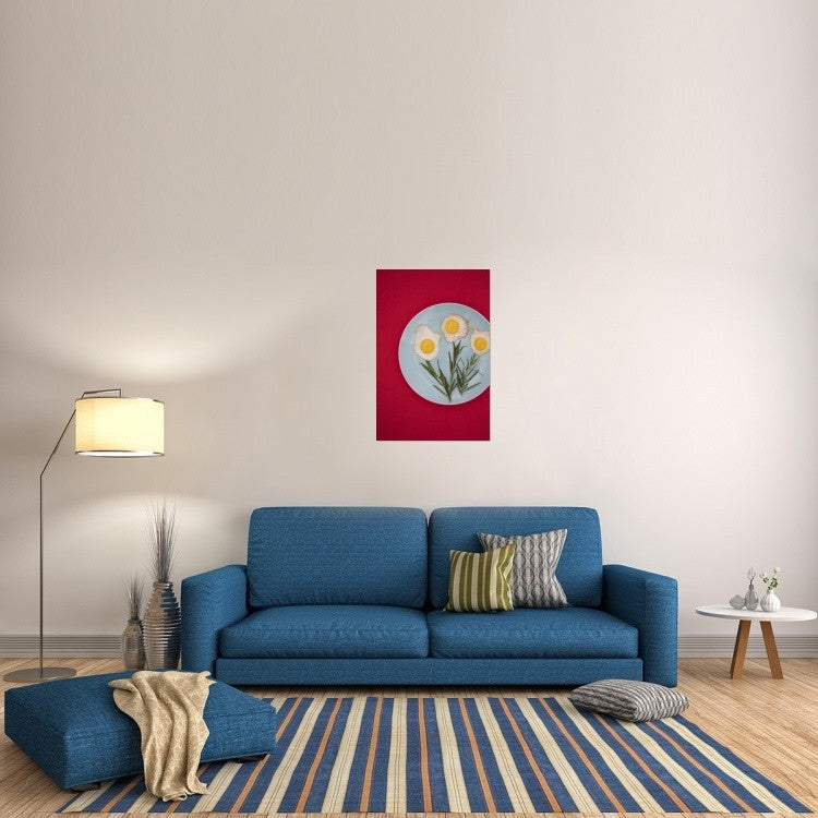 "Flower Eggs" Stretched Canvas Giclee by Sarah Saratonina, 24x36"