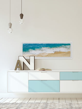 "Enjoy the Waves" Framed Painting Print, 45x15