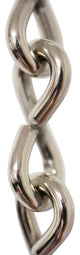 Steel Single Jack Basket Chain, 3 Sizes, 3', Polished Nickel, U40