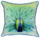 Betsy Drake Peacock Extra Large 22 X 22 Indoor / Outdoor Pillow
