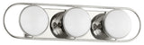 3 Light Bath Sconce, Polished Nickel
