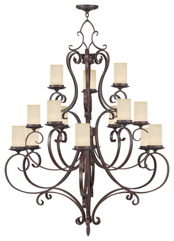 Livex Lighting 15 Light Imperial Bronze Chandelier - 5497-58