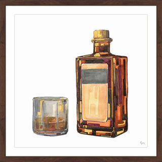 "Bourbon Time" Framed Painting Print, 32"x32"