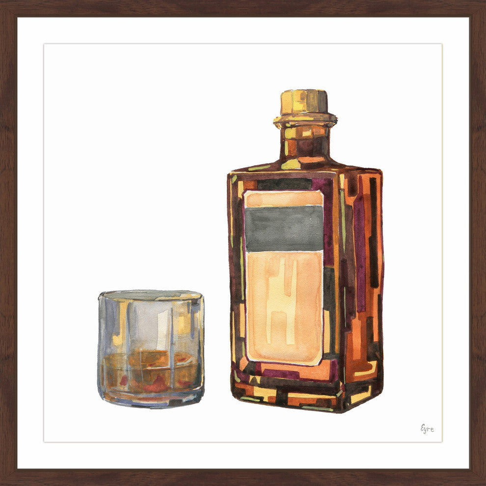 "Bourbon Time" Framed Painting Print, 32"x32"
