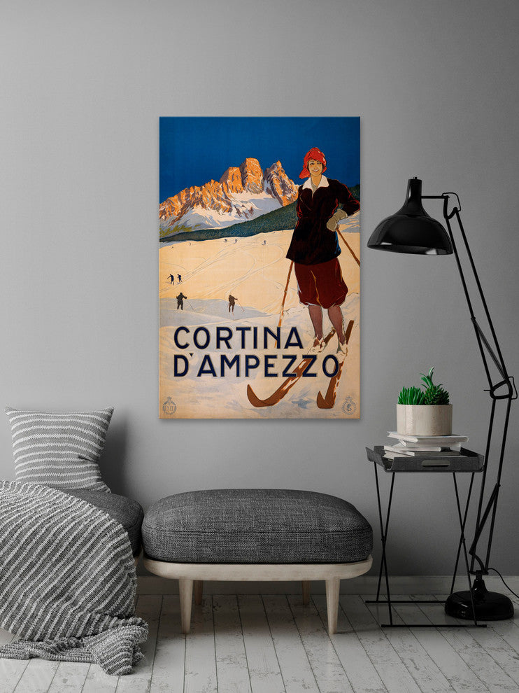 "Cortina D'Ampezzo" Painting Print on Wrapped Canvas, 30"x45"