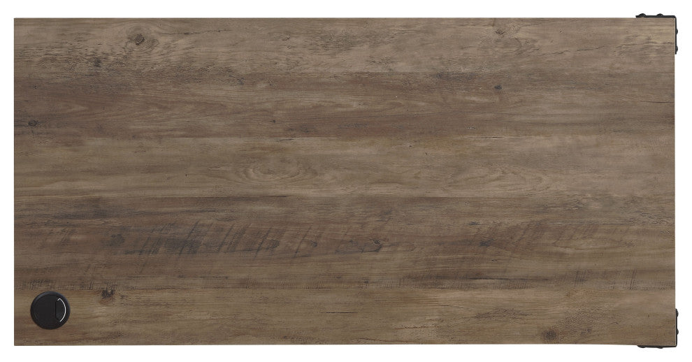 Zakwani Writing Desk, Rustic Oak and Black