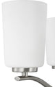 Adley Collection Nine-Light Brushed Nickel Etched White Opal Glass Chandelier
