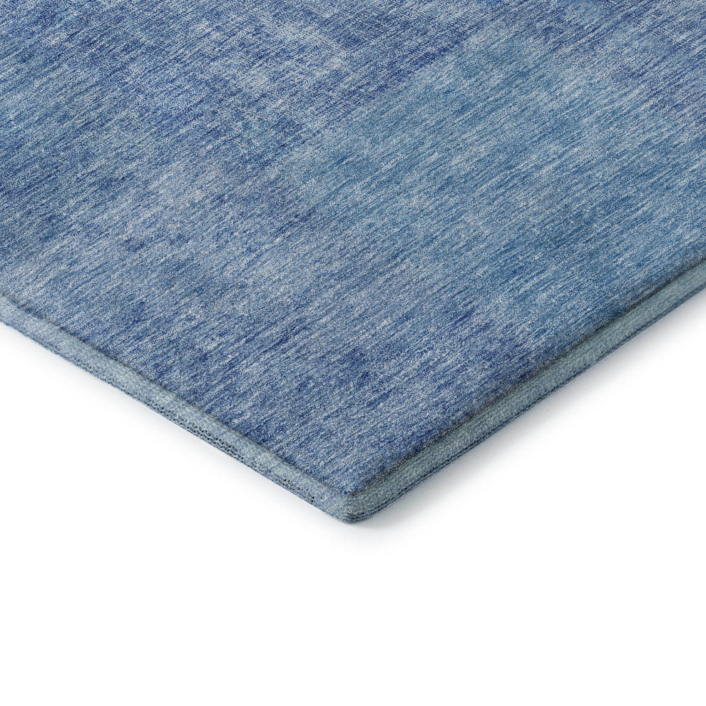 Premium Machine Washable Mayfield AMF664 Denim 2'3" x 7'6" Runner Rug