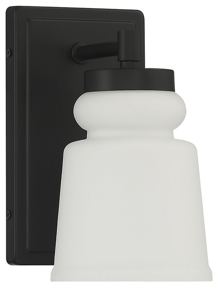 1-Light Wall Sconce, Matte Black