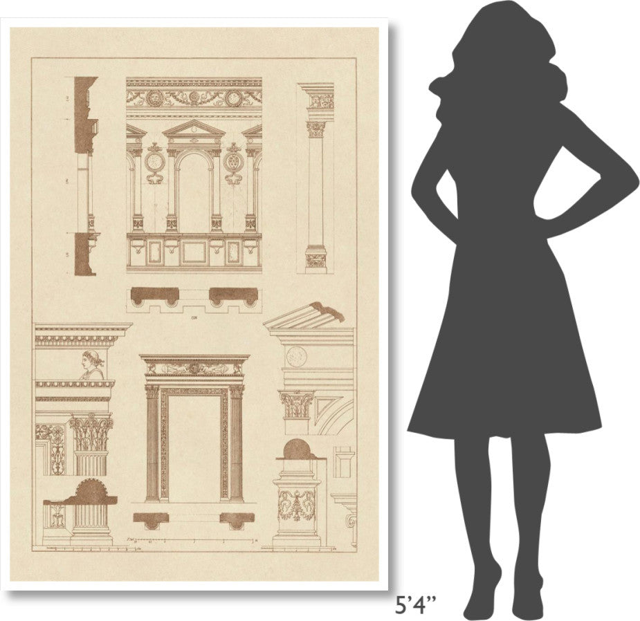 "Window in Dodge's Palace, Palazzo Vecchio, Santa Croce" Paper Art, 42"x62"