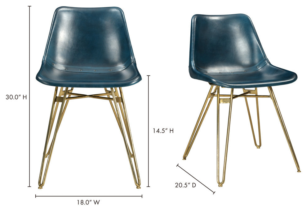 Retro Omni Dining Chair Blue - M2 - Blue