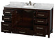 Wyndham WCS141460SESCMUNOMXX Espresso 60 Inch Wood Vanity with Oval Sink