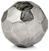 4" Silver Rough Hewn Faceted Sphere