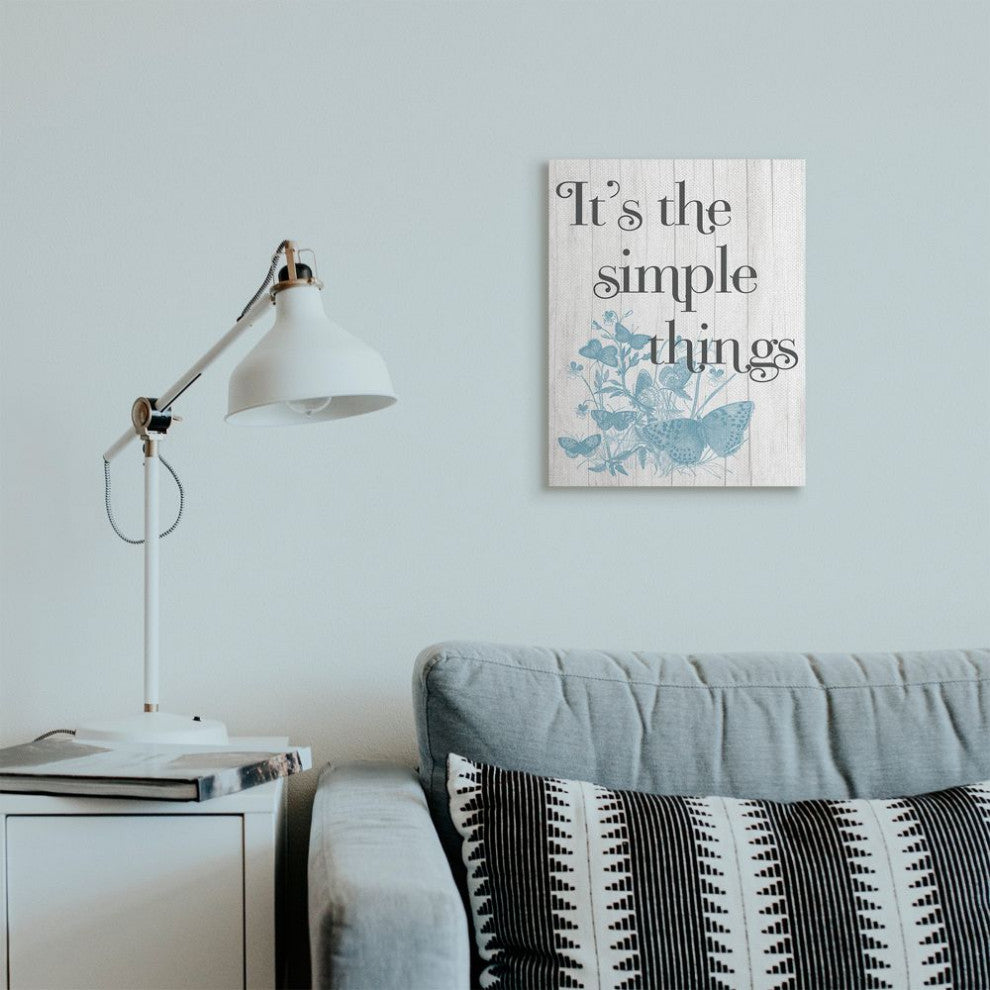 It's the Simple Things Quote Butterfly Nature Rustic Text,1pc, each 16 x 20