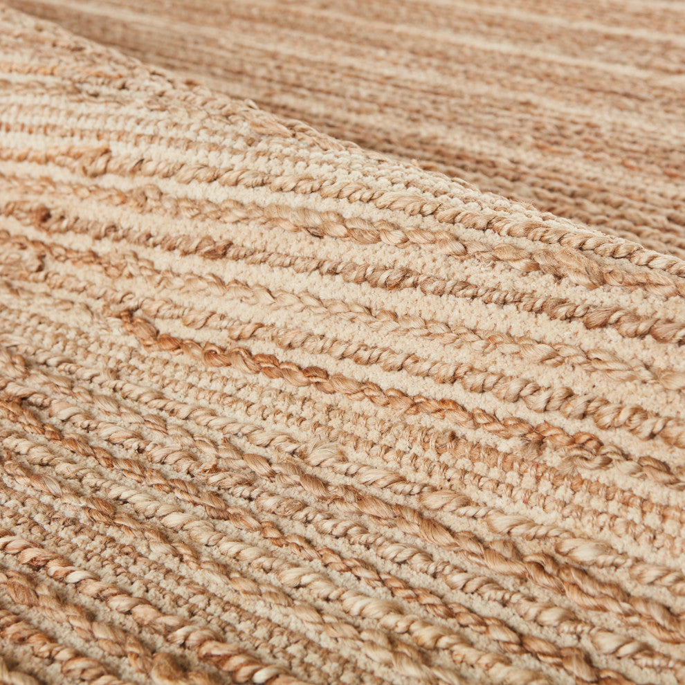 Jaipur Living Clifton Natural Solid Tan/White Area Rug, 8'x10'