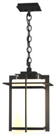 Tourou Large Outdoor Ceiling Fixture, Coastal Black Finish, Opal Glass